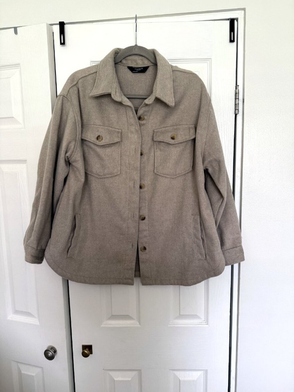 Member's Mark Women's L Taupe Shacket Jacket